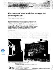 Corrosion of steel wall ties: recognition and inspection