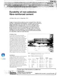 Durability of non-asbestos fibre-reinforced cement