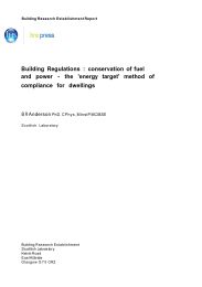 Building regulations: conservation of fuel and power - the 'energy target' method of compliance for dwellings