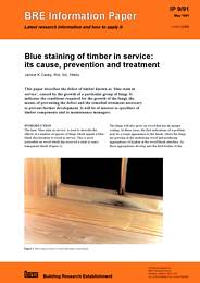 Blue staining of timber in service: its cause, prevention and treatment