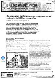 Condensing boilers: how they compare with other systems in the BRE low-energy office