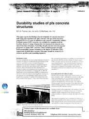Durability studies of pfa concrete structures