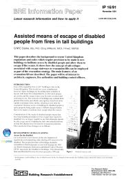 Assisted means of escape of disabled people from fires in tall buildings