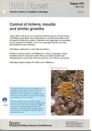 Control of lichens, moulds and similar growths