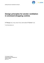 Design principles for smoke ventilation in enclosed shopping centres