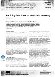 Avoiding latent mortar defects in masonry
