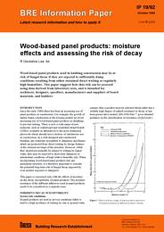 Wood-based panel products: moisture effects and assessing the risk of decay
