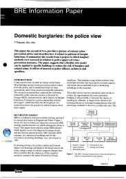 Domestic burglaries: the police view