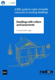 BRE Guide to radon remedial measures in existing dwellings. Dwellings with cellars and basements