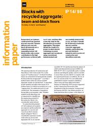 Blocks with recycled aggregate: beam-and-block floors
