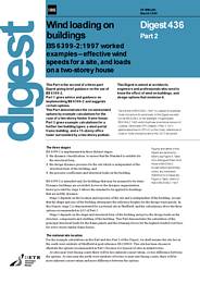 Wind loading on buildings. BS 6399-2:1997 worked examples - effective wind speeds for a site, and loads on a two-storey house
