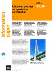 Advanced polymer composites in construction