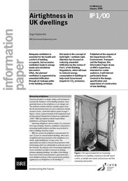 Airtightness in UK dwellings