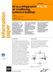 Air as a refrigerant in air conditioning systems in buildings