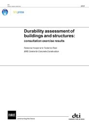Durability assessment of buildings and structures: consultation exercise results