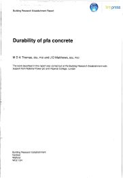 Durability of pfa concrete