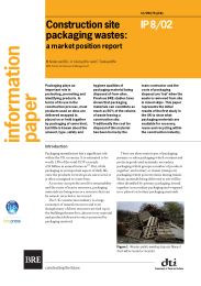 Construction site packaging wastes: a market position report