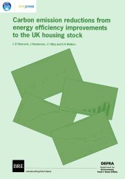 Carbon emission reductions from energy efficiency improvements to the UK housing stock