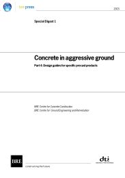 Concrete in aggressive ground: Design guides for specific precast products (incorporating March 2003 amendment) (Withdrawn)