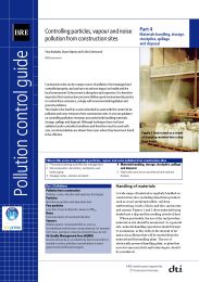 Controlling particles, vapour and noise pollution from construction sites. Part 4 - Materials handling, storage, stockpiles, spillage and disposal