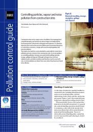 Controlling particles, vapour and noise pollution from construction sites. Part 4 - Materials handling, storage, stockpiles, spillage and disposal