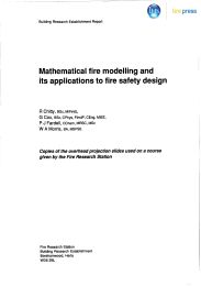 Mathematical fire modelling and its applications to fire safety design ...