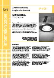 Airtightness of ceilings. Energy loss and condensation risk