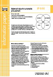 Balanced Value for sustainable procurement