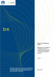 Effectiveness of sprinklers in residential premises - an evaluation of concealed and recessed pattern sprinkler products