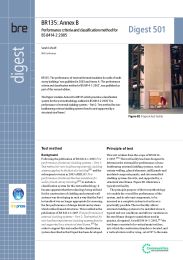 BR135: annex B. Performance criteria and classification method for BS 8414-2:2005