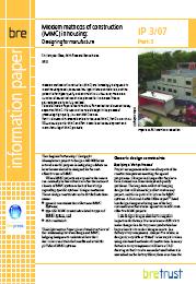 Modern methods of construction (MMC) in housing: designing for manufacture