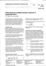 Determining the probable dynamic response of suspended floors