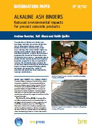 Alkaline ash binders. Reduced environmental impacts for precast concrete products