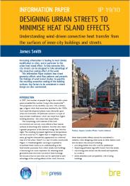Designing urban streets to minimise urban heat island effects - understanding wind-driven convective heat transfer from the surfaces of inner-city buildings and streets