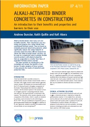 Alkali-activated binder concretes in construction - an introduction to their benefits and properties and barriers to their use