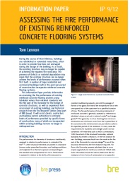 Assessing the fire performance of existing reinforced concrete flooring systems