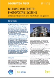 Building-integrated photovoltaic systems: Challenges and opportunities for manufacturers and specifiers