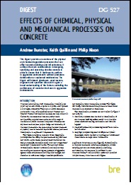 Effects of chemical, physical and mechanical processes on concrete