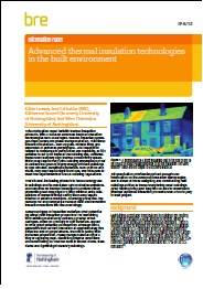 Advanced thermal insulation technologies in the built environment