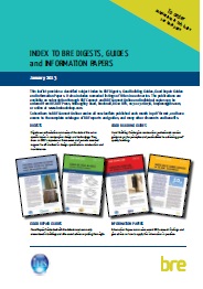 Index to BRE Digests, Guides and Information Papers