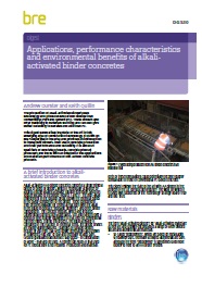 Applications, performance characteristics and environmental benefits of alkali-activated binder concretes