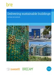 Delivering sustainable buildings: savings and payback