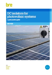 DC isolators for photovoltaic systems: a good practice guide