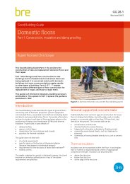 Domestic floors: construction, insulation and damp-proofing