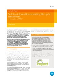 Building information modelling life cycle assessment. An introduction to IMPACT