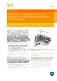Designing to reduce the chemical, biological and radiological vulnerability of new buildings