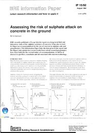 Assessing the risk of sulphate attack on concrete in the ground