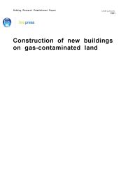 Construction of new buildings on gas-contaminated land