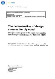Determination of design stresses for plywood