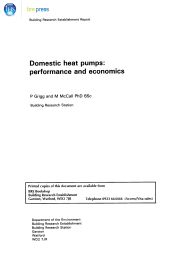 Domestic heat pumps: performance and economics